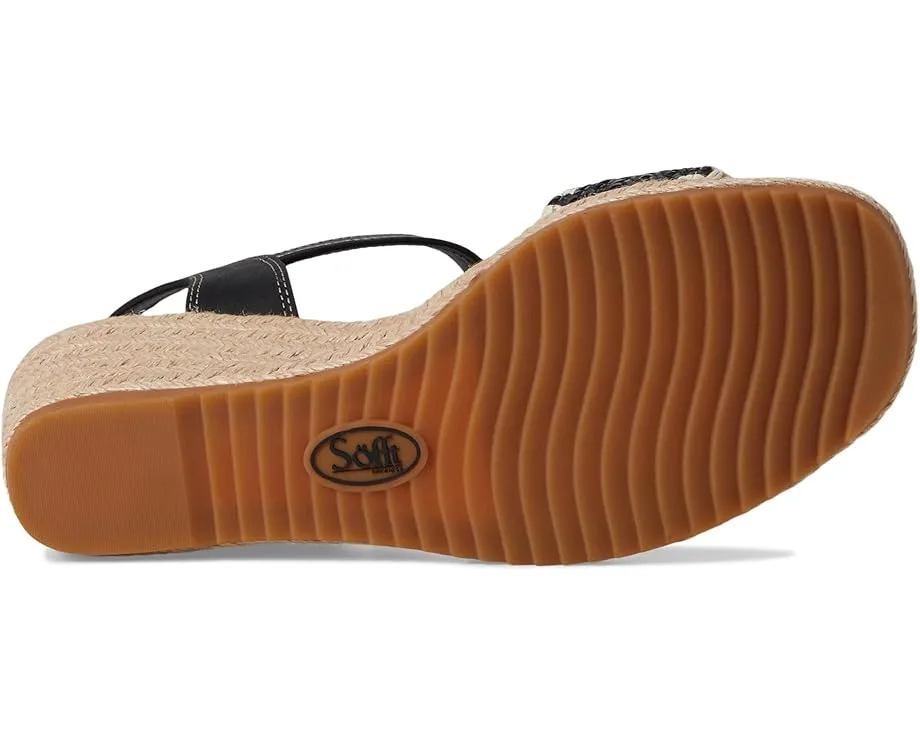 Сандалии Inez от Sofft с плетеным клином и застежкой на пряжку