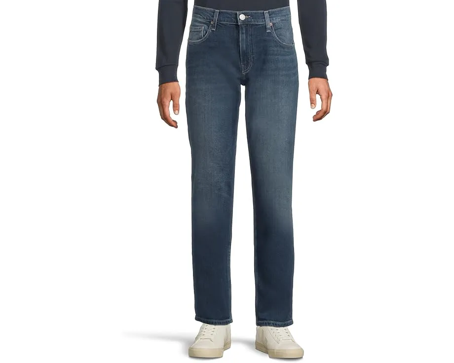 Джинсы Paige Normandie с прямыми штанинами в средней синей промывке