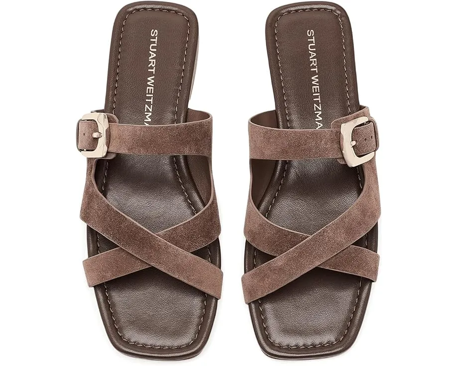 Stuart Weitzman шлепанцы Sai Slide с регулируемой пряжкой