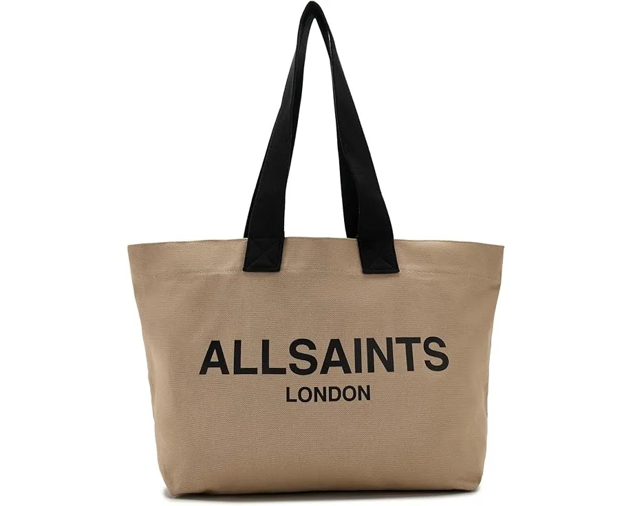 AllSaints Сумка Ali Canvas E/W Tote из переработанного хлопка с кожаными деталями