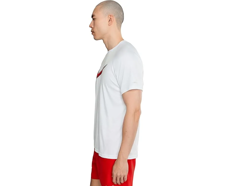 Футболка Nike Hydroguard Outline Swoosh Dri-FIT UV с защитой UPF 40+ и коротким рукавом