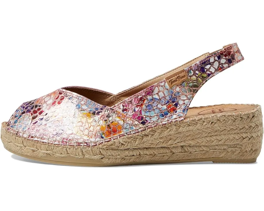 Эспадрильи Toni Pons Bernia PM с металлическим блеском и клиновидным каблуком