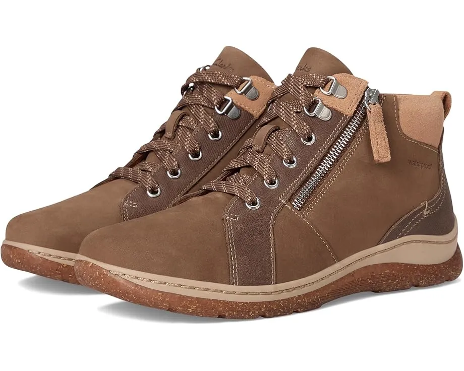 Clarks Orlene Top Waterproof с водонепроницаемым верхом из нубука и подошвой из рисовой шелухи