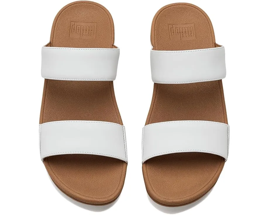 Сланцы FitFlop Lulu Leather с анатомической стелькой и клиновидным каблуком