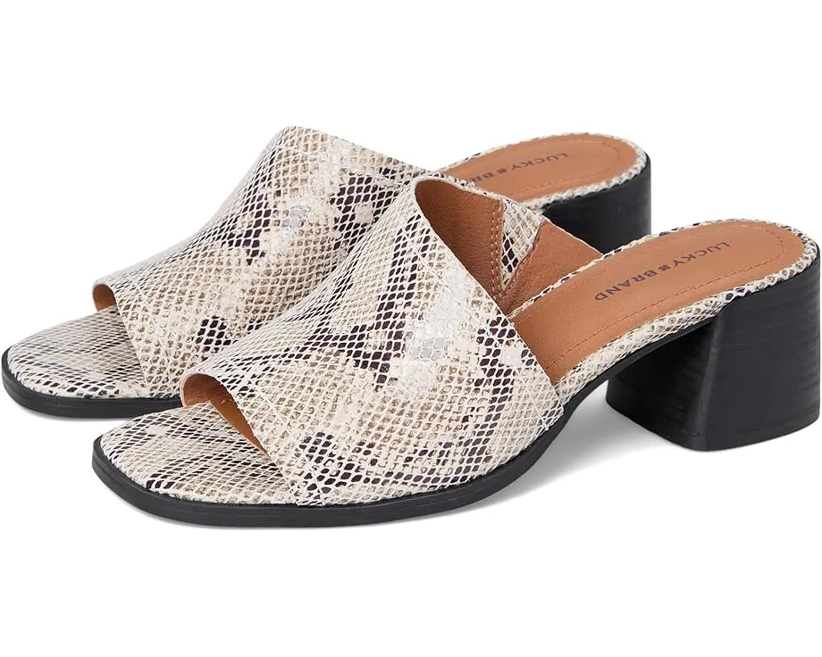 Босоножки Lucky Brand Jamira Asymmetrical Mule с квадратным носком и устойчивым каблуком