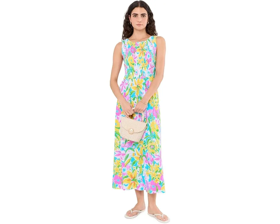 Платье Finnley Midi длины с цветами Lilly Pulitzer