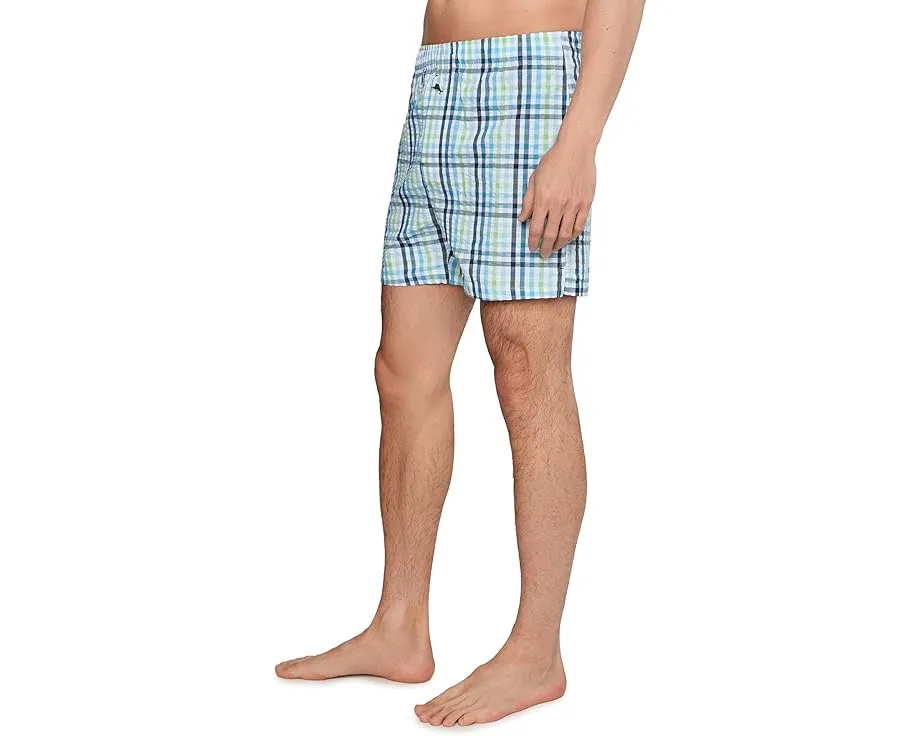 Шорты Cotton Seersucker Woven Boxer Tommy Bahama с принтом