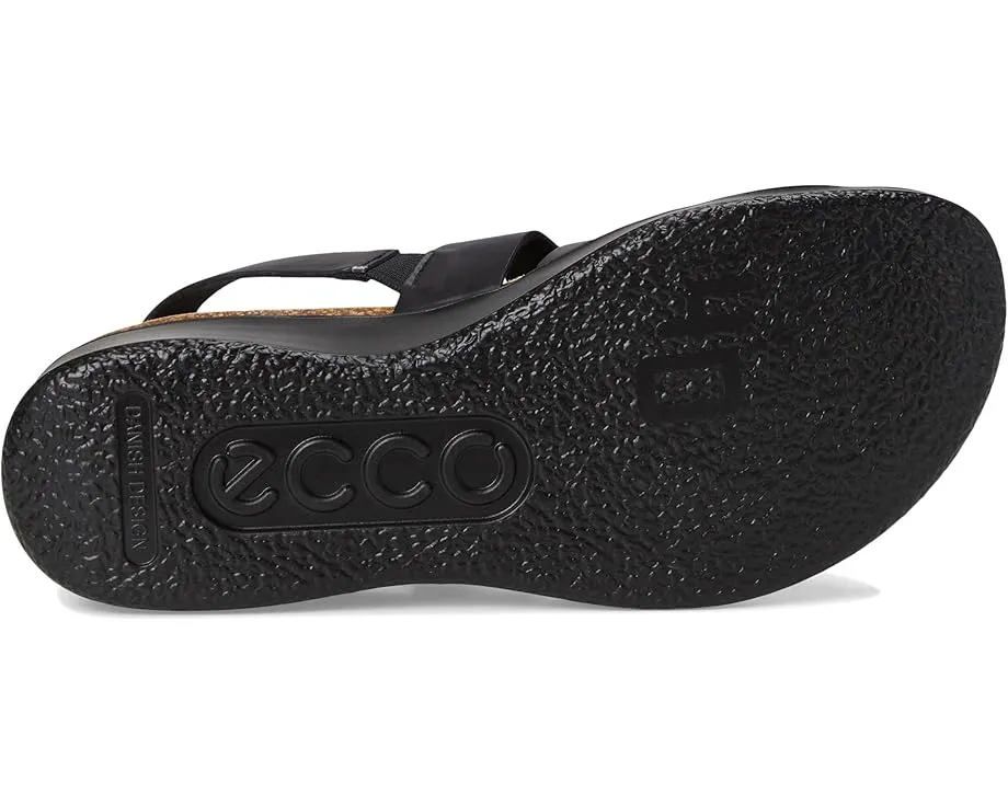 Сандалии ECCO Flowt Wedge Cork Oasis на клине с пробковой стелькой и кожаными ремешками