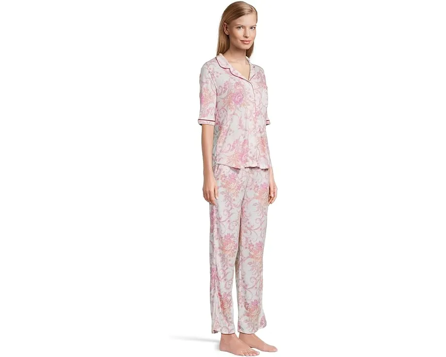 Комплект пижамы Karen Neuburger Petite с кружевом и рукавом три четверти