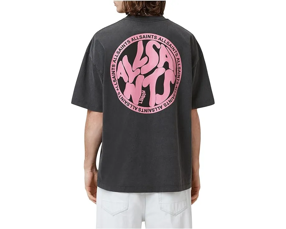 Футболка AllSaints Distortion с коротким рукавом и принтом на груди и спине