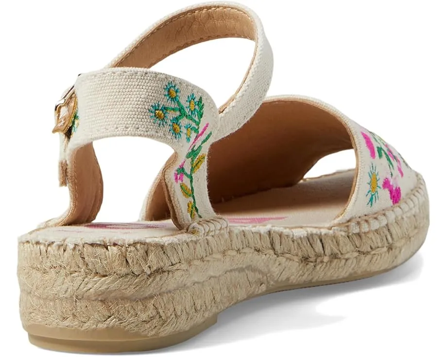 Эспадрильи Toni Pons Garbet с вышивкой цветов и открытым носком