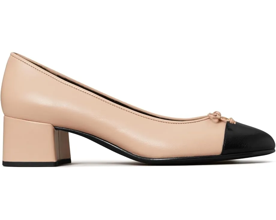 Туфли лодочки Tory Burch 45 мм Cap Toe с бантом и блочным каблуком