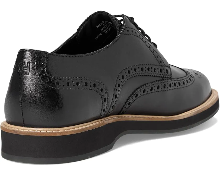 Туфли Cole Haan Morse Grand Wingtip Oxfords из кожи с декоративными перфорациями