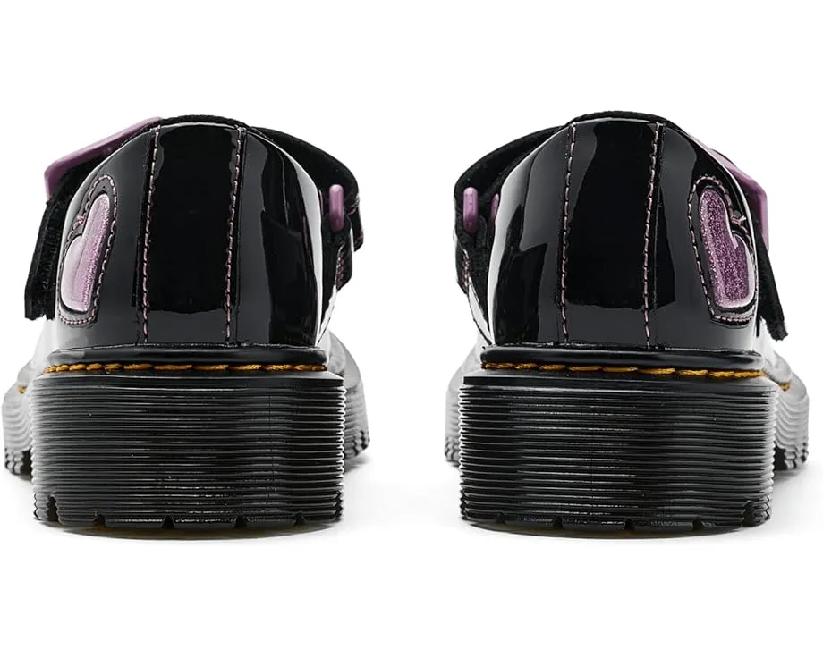 Туфли Mary Jane Dr. Martens Bex J с блестящим сердцем на массивной подошве
