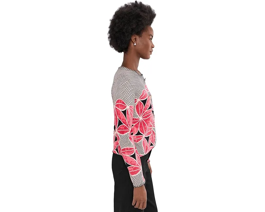 Кардиган NIC+ZOE Gallery Walk с ручной печатью и деревянными пуговицами