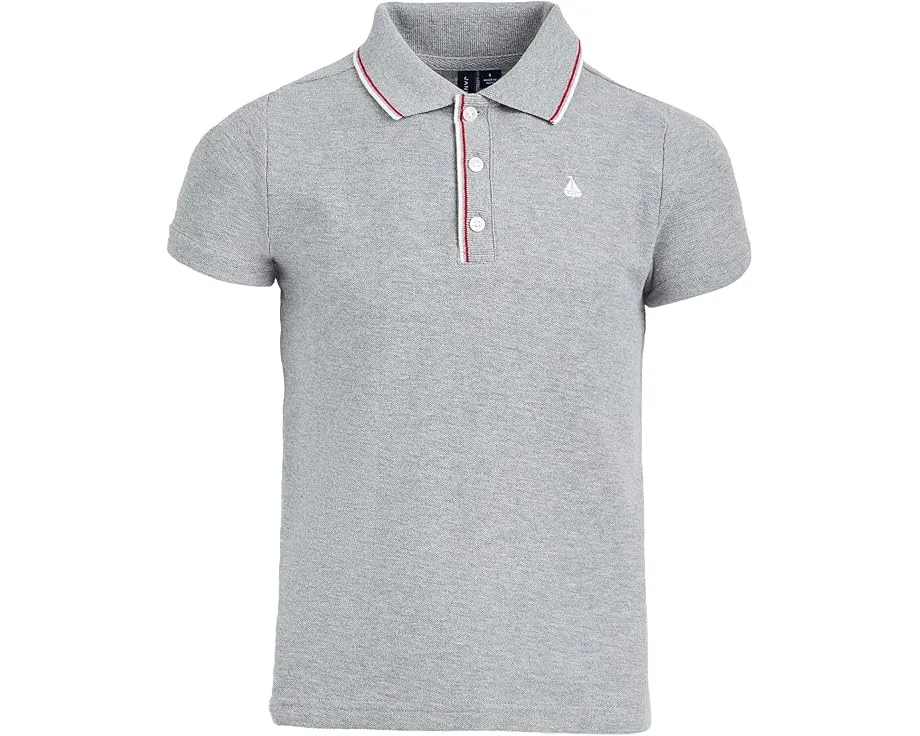 Поло из пике Janie and Jack с короткими рукавами и тремя пуговицами