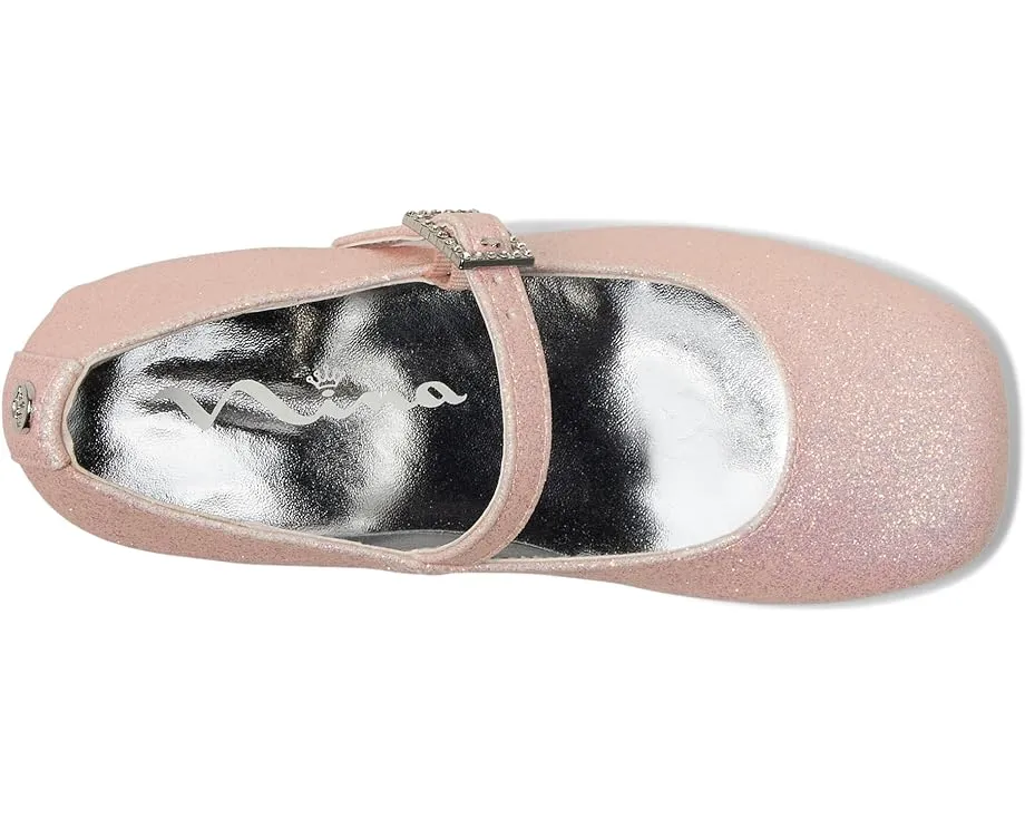 Туфли Mary Jane Mila для девочек от Nina Kids с квадратным носком и стразами