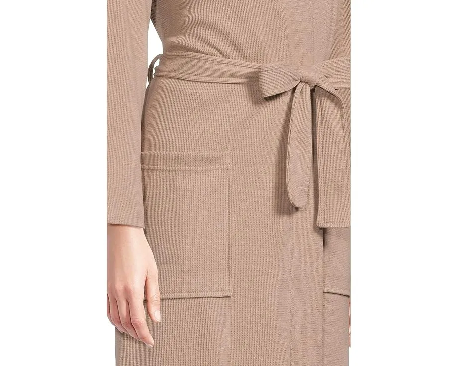 Кардиган N by Natori Tranquility из вафельной ткани с поясом и карманами