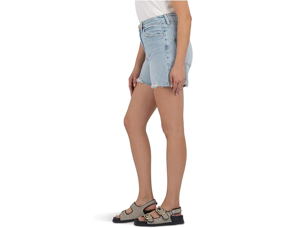 Шорты KUT from the Kloth Hailey с высокой посадкой и рваным краем