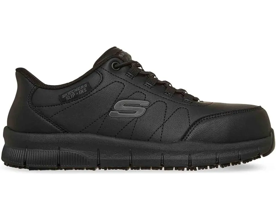Skechers Nampa slip-on обувь с легкосплавным носком черная