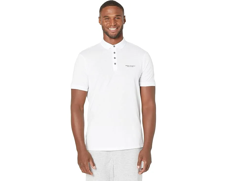 Polo футболка Armani Exchange Slim Fit Milano New York Logo с отложным воротником