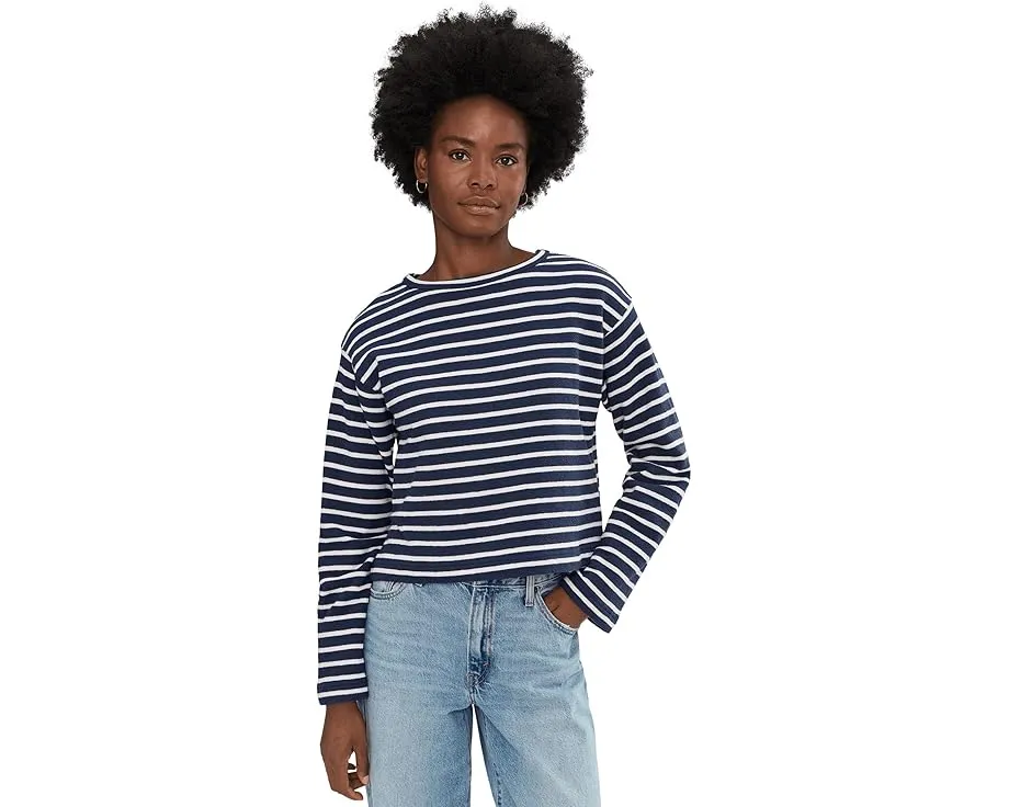 Splendid свитер Livie Stripe Pullover в полоску с круглой горловиной