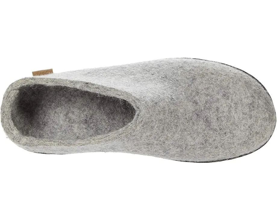Войлочные тапочки Glerups Wool Slip-On с резиновой подошвой и влагоотводящим эффектом