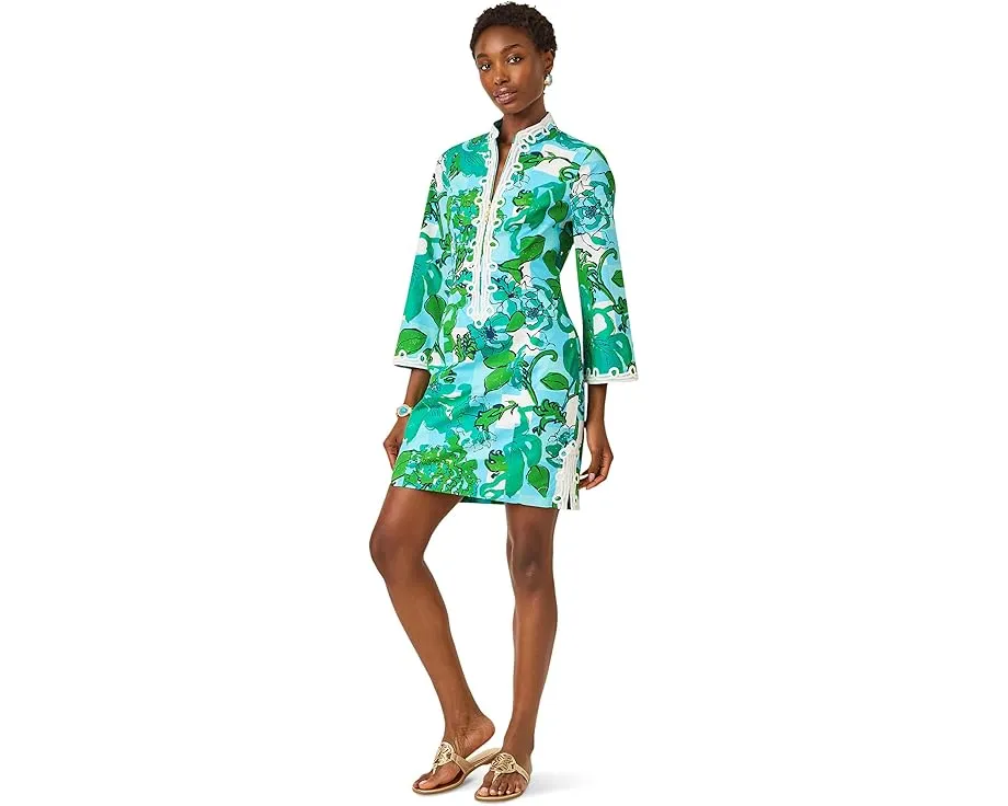 Платье Shealyn 3/4 Sleeve Stretch от Lilly Pulitzer с кружевной отделкой и цветочным принтом