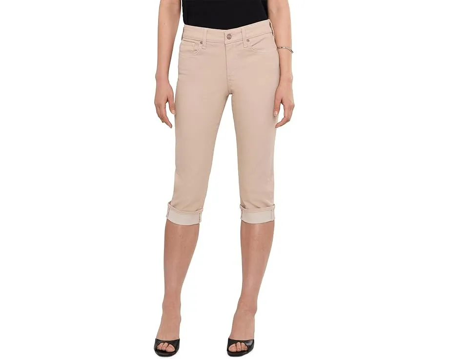 Джинсы NYDJ Petite Crop Cuff с технологией Cool Embrace и укороченным прямым кроем