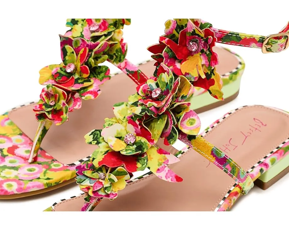 Босоножки Kenedy с цветочными аппликациями и ремешком от Blue by Betsey Johnson