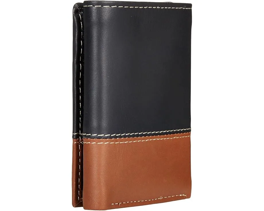 Портмоне Timberland Two-Tone Trifold из гладкой кожи с отделением для купюр