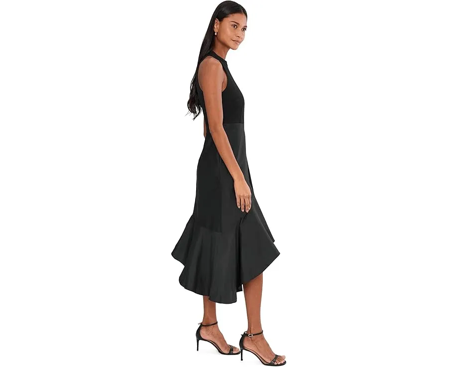 Платье миди Crepe Combo Taffeta с асимметричным подолом от Adrianna Papell