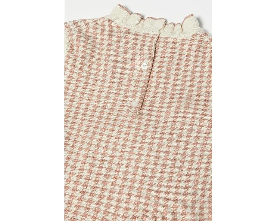 Детское платье-свитер Janie and Jack в клетку с бантом и рюшами