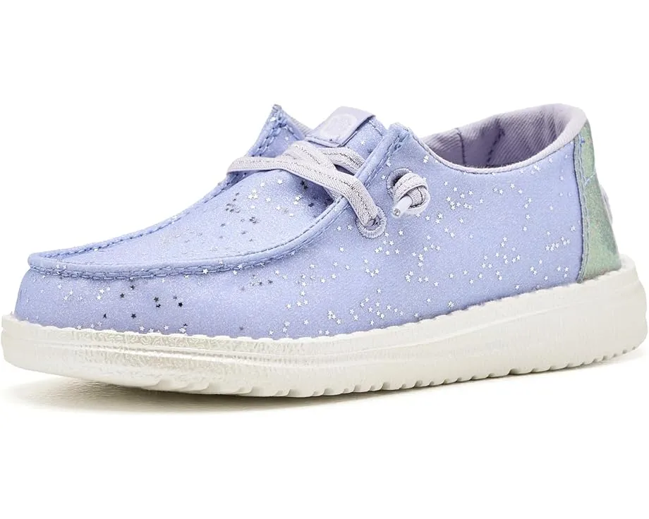 Детские лоферы Hey Dude Kids Wendy Print с округлым носком и технологией Flex & Fold