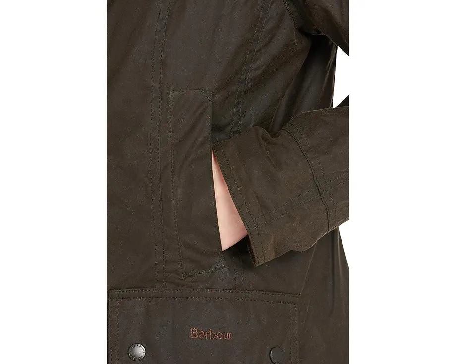 Barbour Classic Beadnell вощеная куртка из хлопка с клетчатой подкладкой