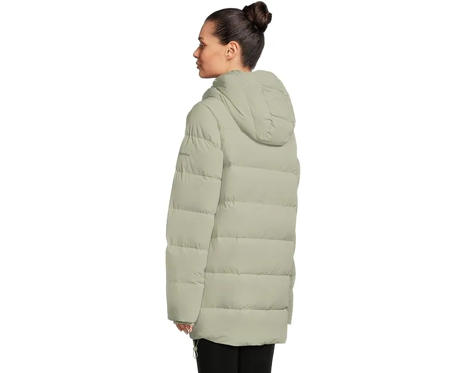 Куртка Columbia Amaze Puff Mid с капюшоном на пухе 650 и двухсторонней молнией