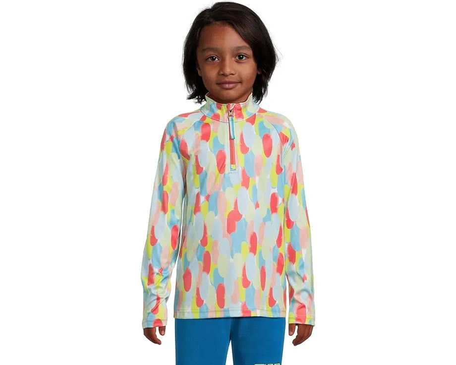 Детская толстовка Spyder Kids Reflect 1/2 Zip с защитой UPF 50+ и зимним принтом