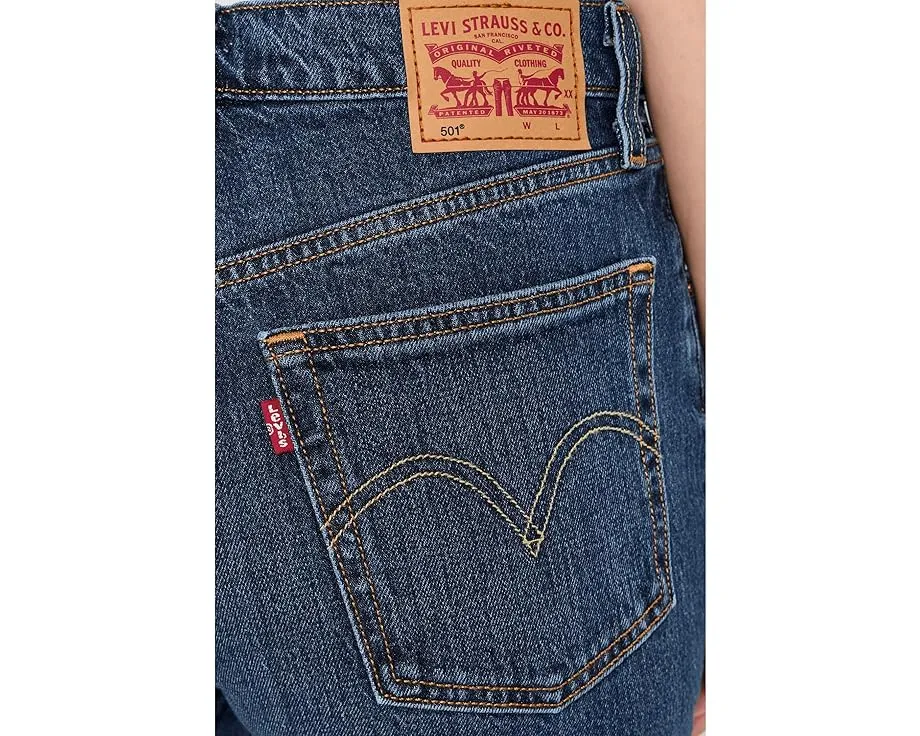 Джинсы Levi's 501 с прямыми штанинами и потертостями