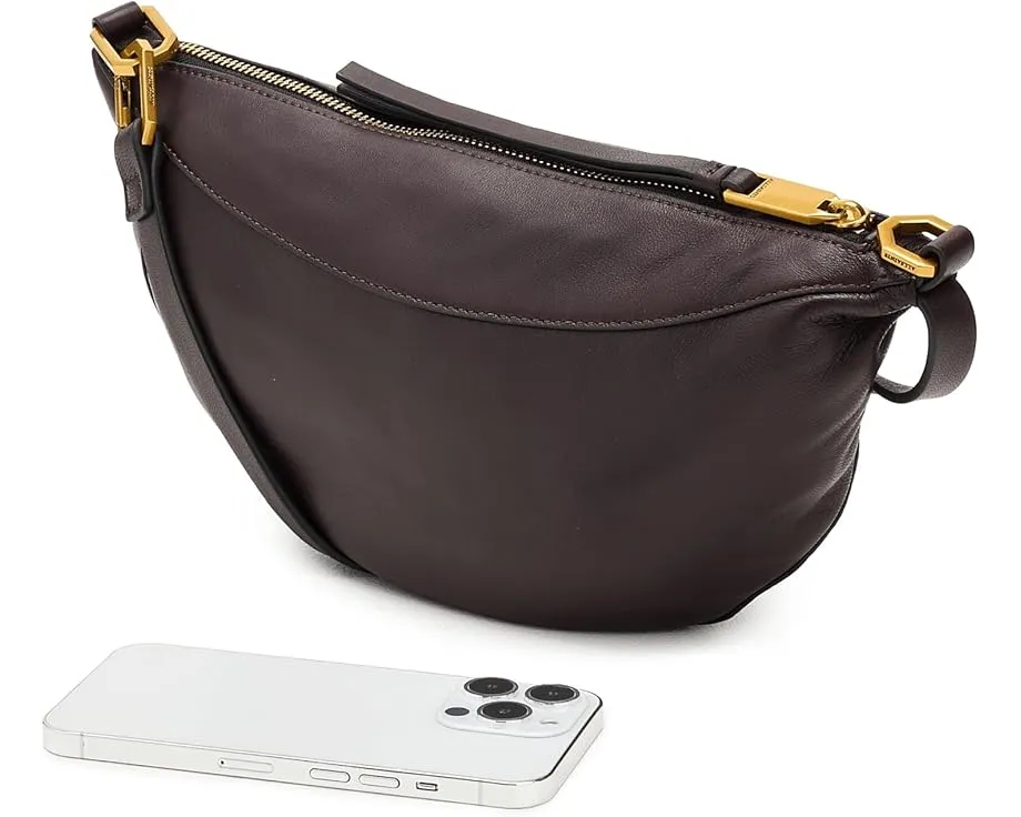 Микро-сумка AllSaints Luna из мягкой кожи с эффектом мягкого силуэта