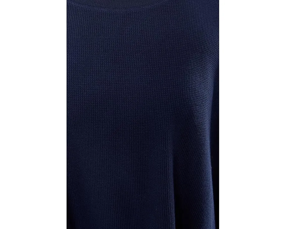 Dolman 1/2 Sleeve Open Crew Neck Boxy Top