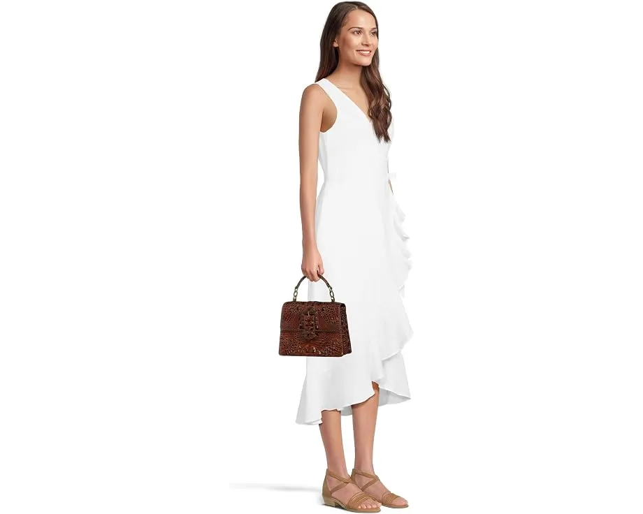 Сумка кроссбоди Brahmin Melbourne Small Hallie из кожи с откидным клапаном