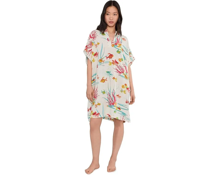 Ночная сорочка N by Natori Ocean's Embrace из шифона с принтом
