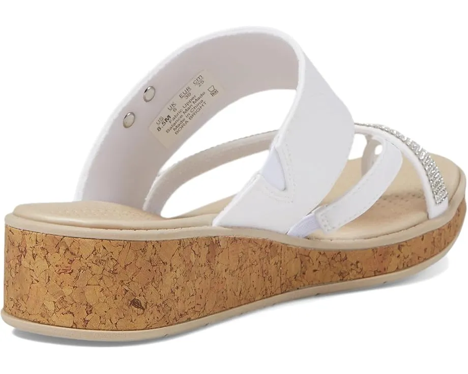 Bzees Сандалии Bora Bright Wedge с перекрестным ремешком и стразсами