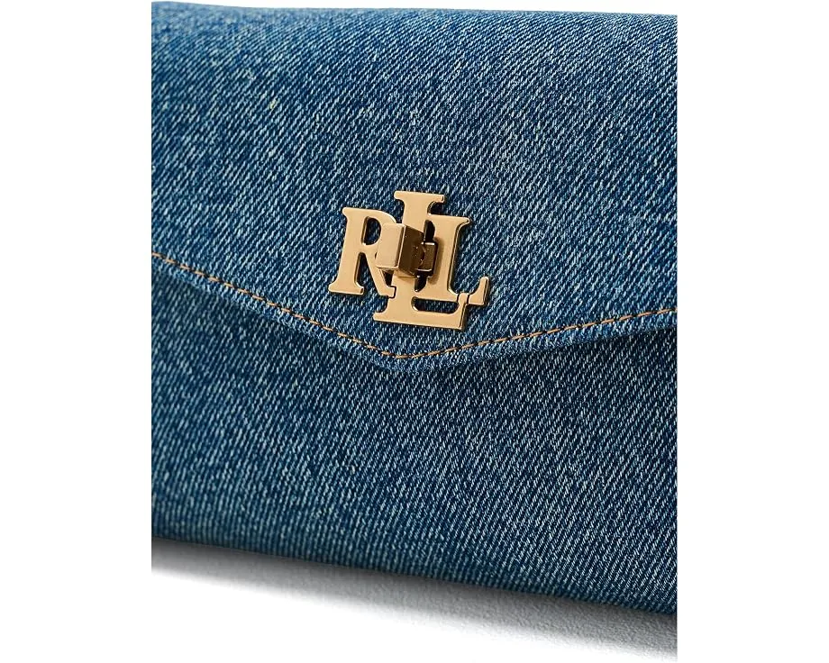Lauren Ralph Lauren кроссбоди кошелек Washed Denim Tanner из денима