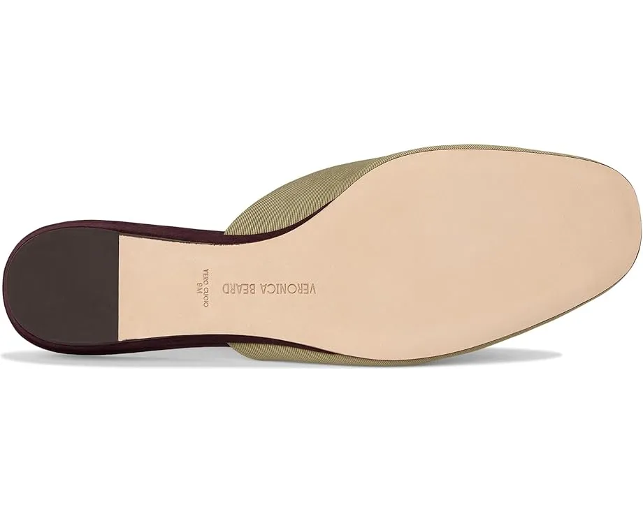 Туфли-мюли Veronica Beard Moritz из ткани faille с низким каблуком и контрастной окантовкой