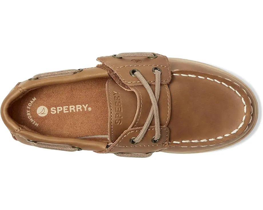 Детские мокасины Sperry Cup II с эластичными шнурками и стелькой из пены с эффектом памяти