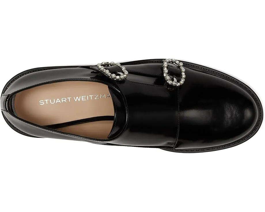 Туфли Leighton с пряжкой на ремешке от Stuart Weitzman из натуральной кожи