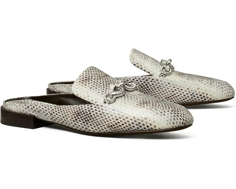 Лоферы Tory Burch Jessa без задника с узором и золотой фурнитурой