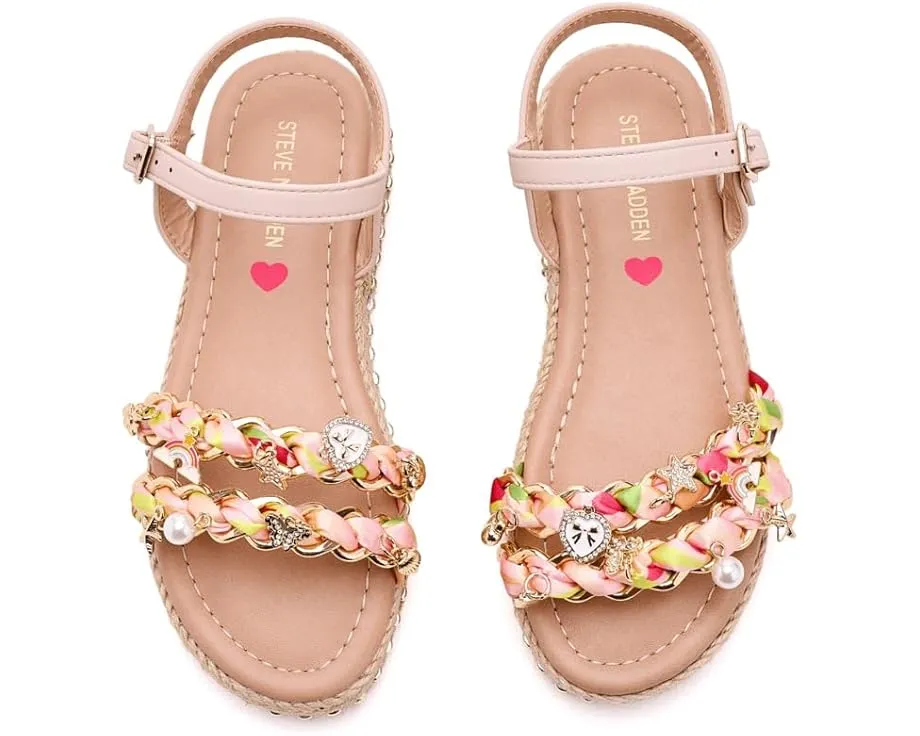 Детские сандалии Steve Madden Gizmo с плетеными ленточными бретелями и жемчужным декором