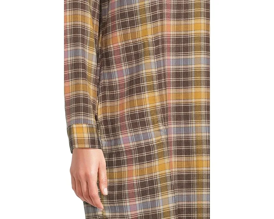 Платье Toad&Co Re-Form Popover с длинным рукавом и клетчатым рисунком